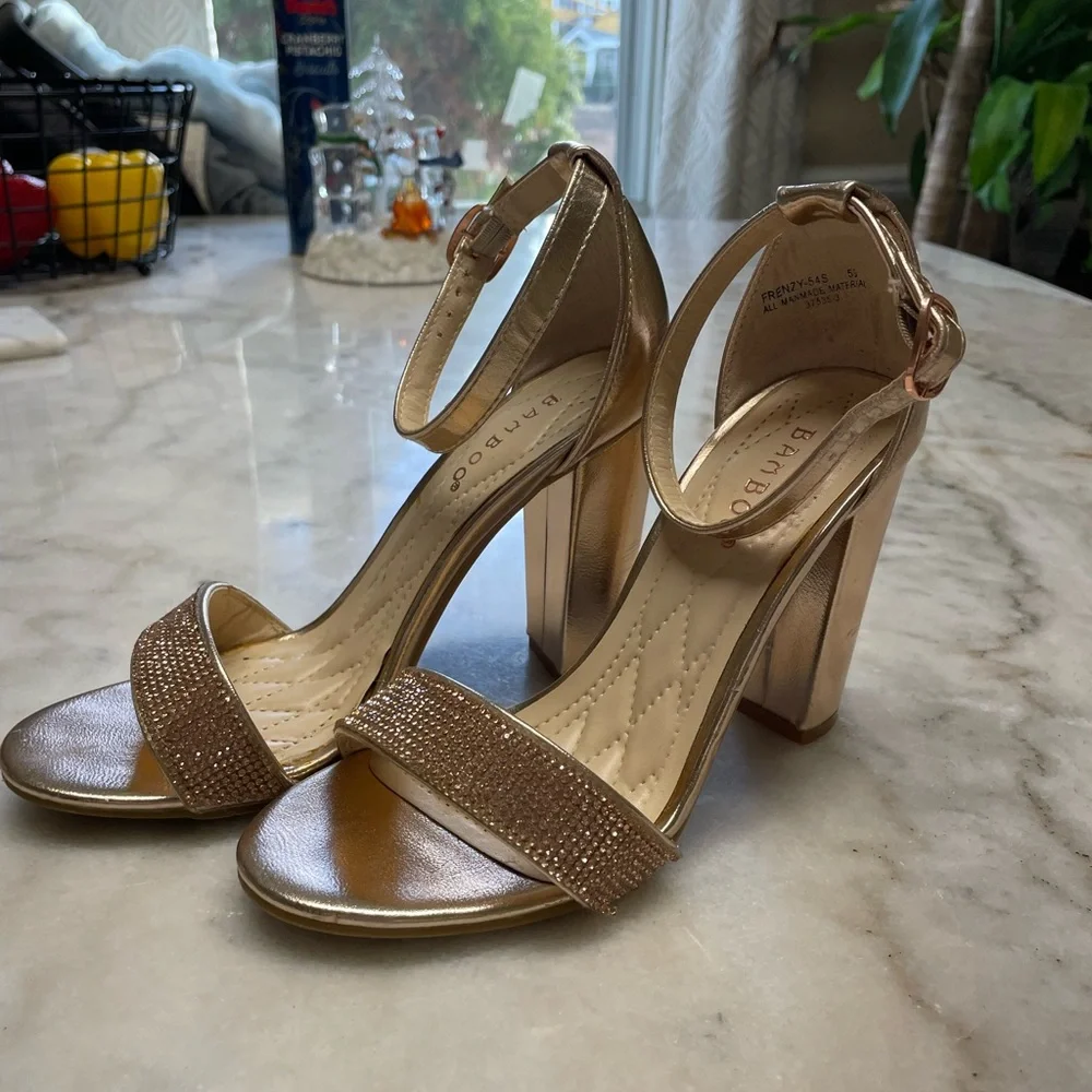 Rose Gold Glitter Heels - Perfect for New Years or Christmas - Picture 4 of 5